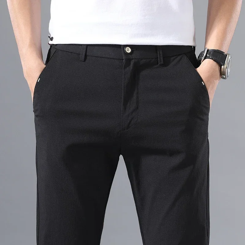 2022 Men's Thin Pants Solid Co - Formal Trouser Stretch ulasan dan harga