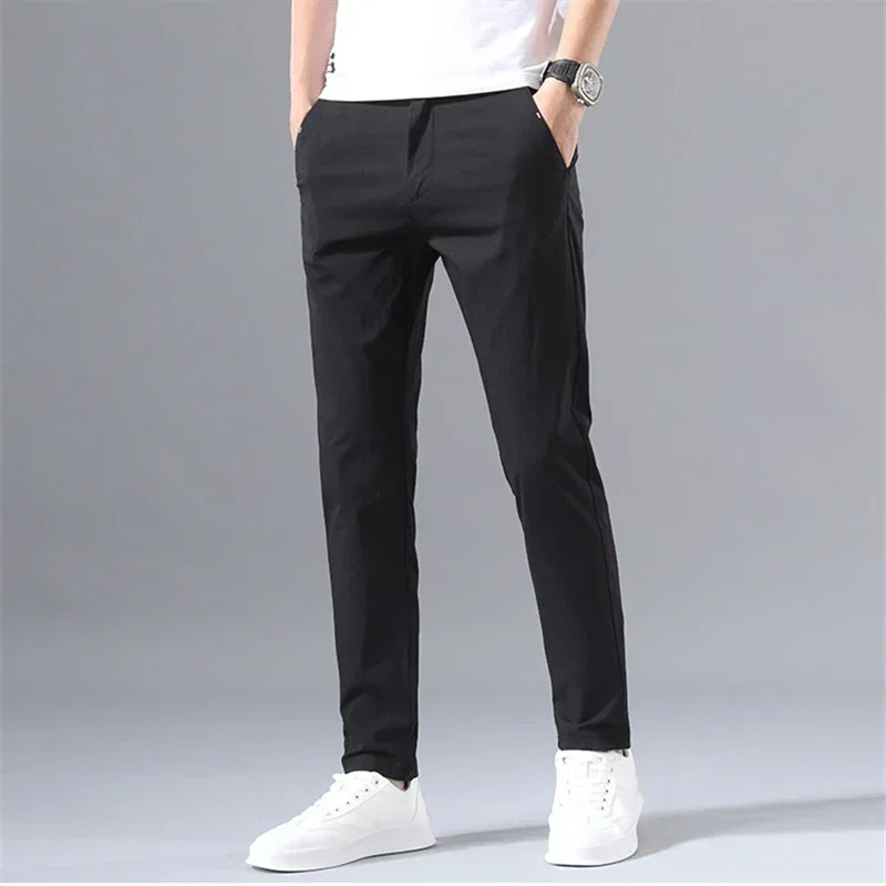 2022 Men's Thin Pants Solid Co - Formal Trouser Stretch ulasan dan harga