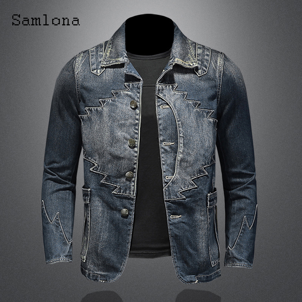 2025 Single Breasted Mens Deni - Mens Fashion Denim Jacket ulasan dan harga