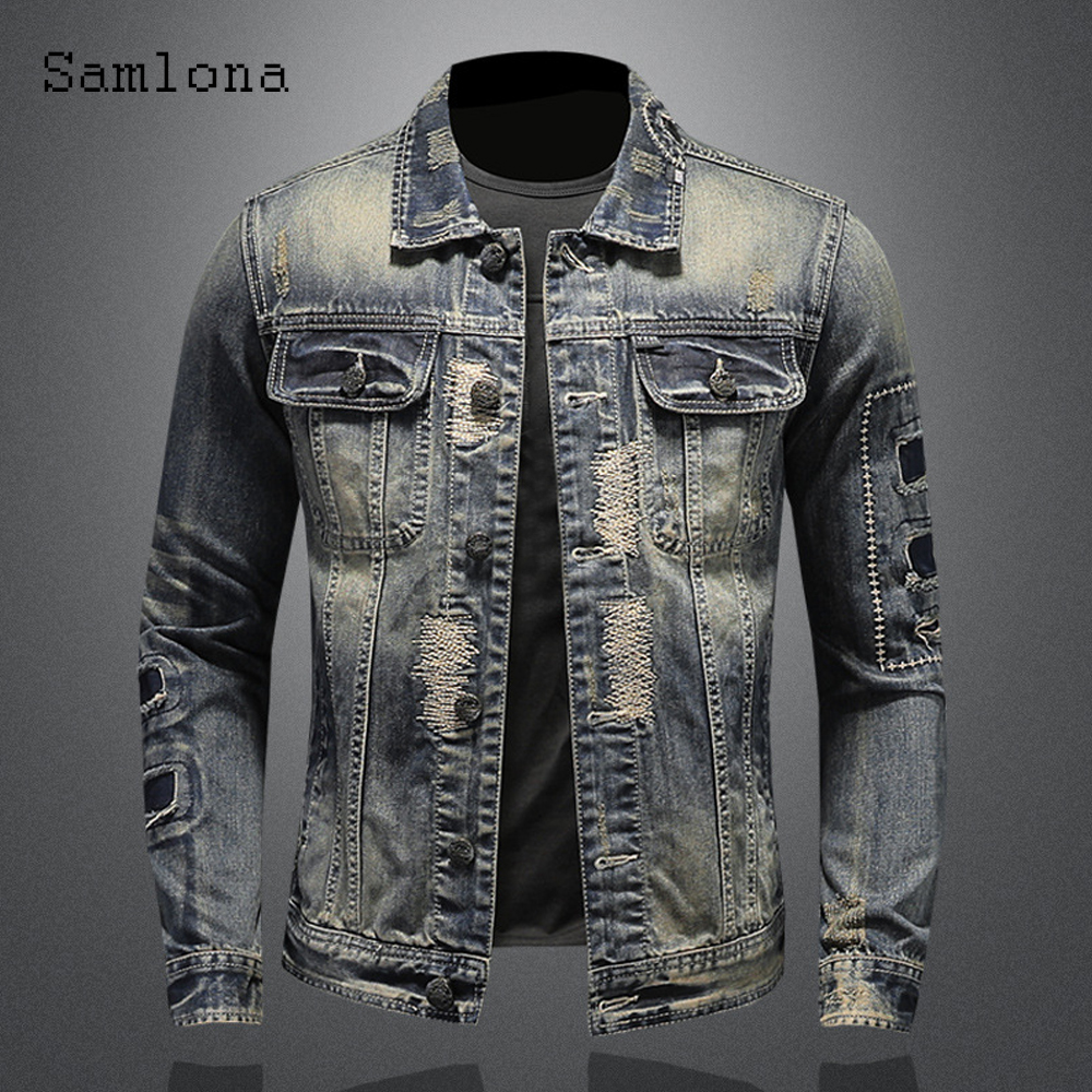 2025 Single Breasted Mens Deni - Mens Fashion Denim Jacket ulasan dan harga