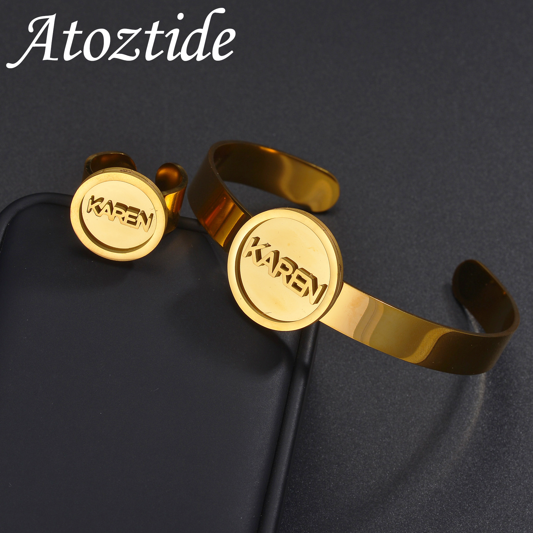 Atoztide Custom Name Bracelet  - Men'S Fashion Jewelry Bracelets ulasan dan harga