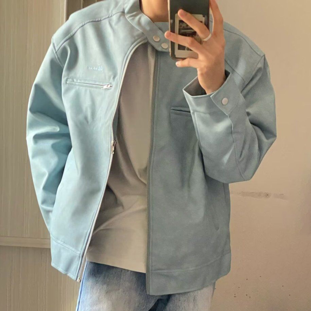 Mens Pu Leather Jacket Motorcy - Mens Fashion Bomber Jacket ulasan dan harga