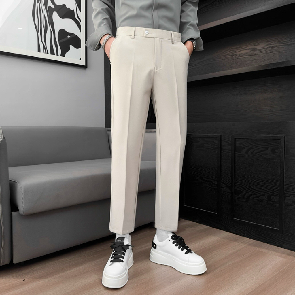 Brand Summer Casual Suit Pants - Men'S Fashion Khaki Pants ulasan dan harga