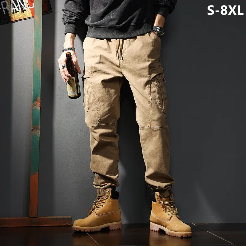 Loose Cargo Joggers Cotton Swe - Jogger Sweatpants Men ulasan dan harga