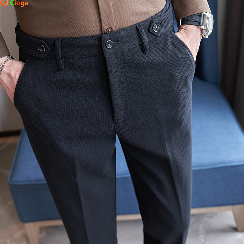 2026 New Black Mens Suit Trous - Men'S Fashion Khaki Pants ulasan dan harga