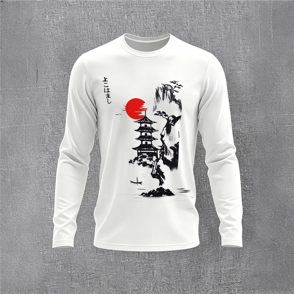 Chinese Style Ink Plum Blossom - Men'S Spring Fashion ulasan dan harga