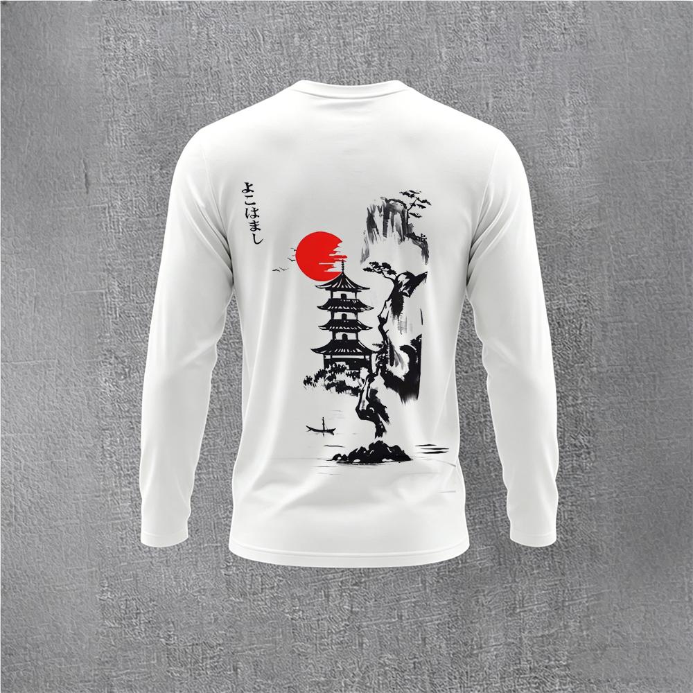 Chinese Style Ink Plum Blossom - Men'S Spring Fashion ulasan dan harga