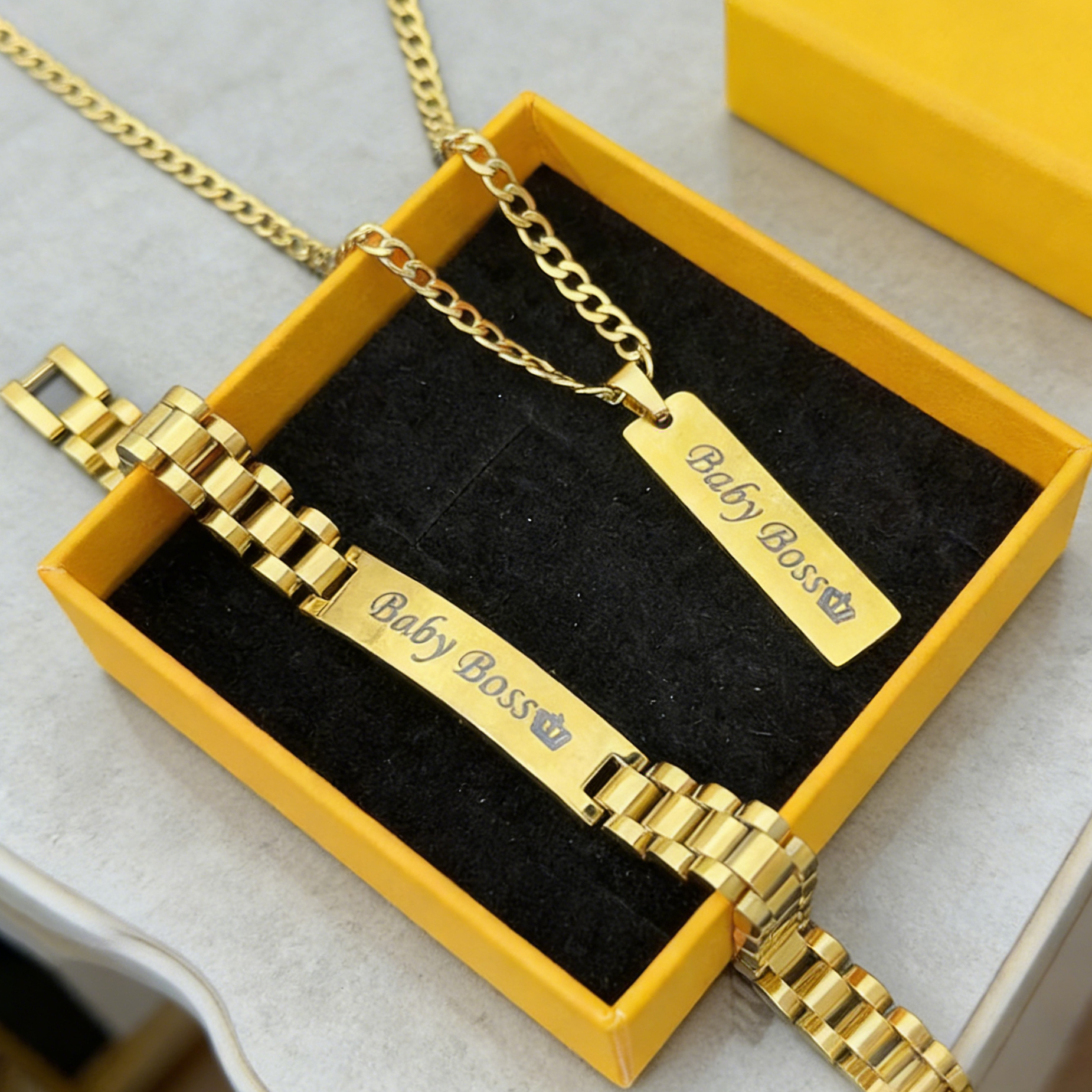Haiyufly Punk Engrave Name Nec - Men'S Fashion Jewelry Bracelets ulasan dan harga