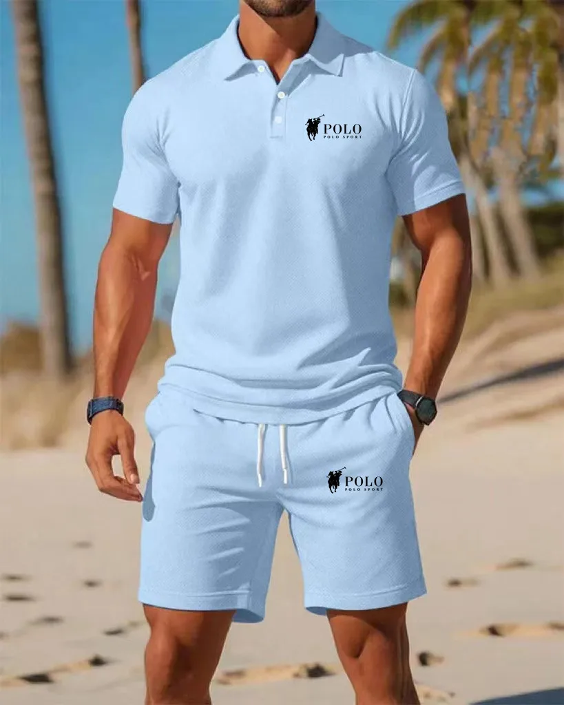 Men's Polo Shirt Set Summer Qu - Men'S Fashion Polo ulasan dan harga