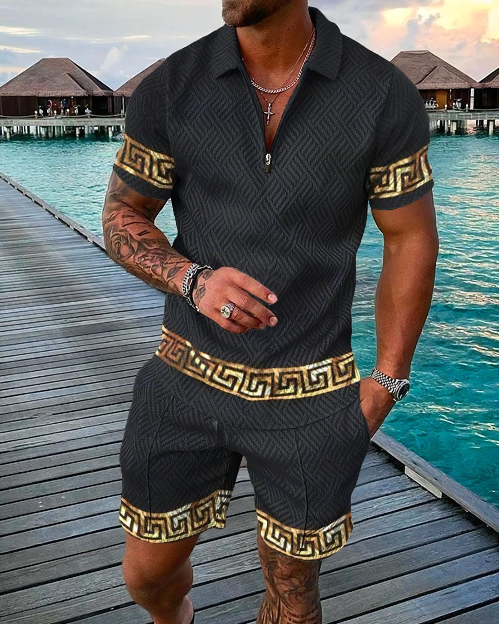 Funny 3D Printed Men's 2 Piece - Men'S Fashion Polo ulasan dan harga