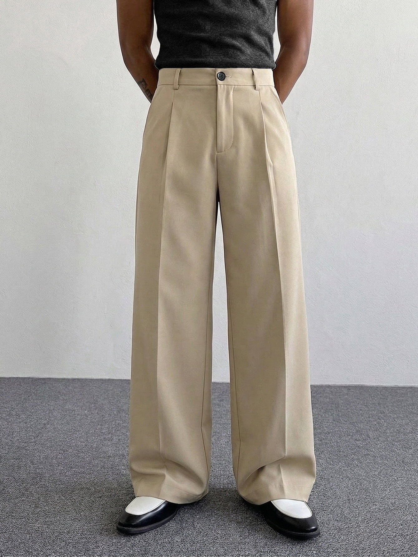 Casual Straight-Leg Pants For  - Men'S Fashion Khaki Pants ulasan dan harga