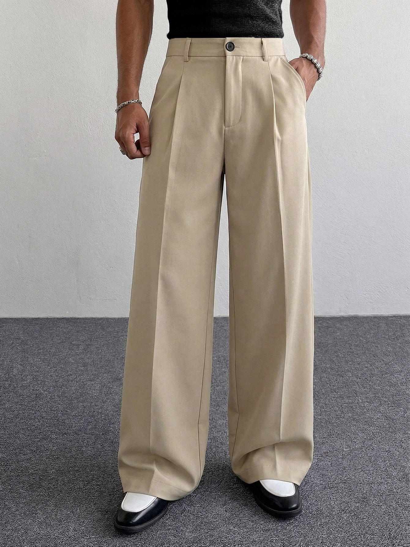 Casual Straight-Leg Pants For  - Men'S Fashion Khaki Pants ulasan dan harga