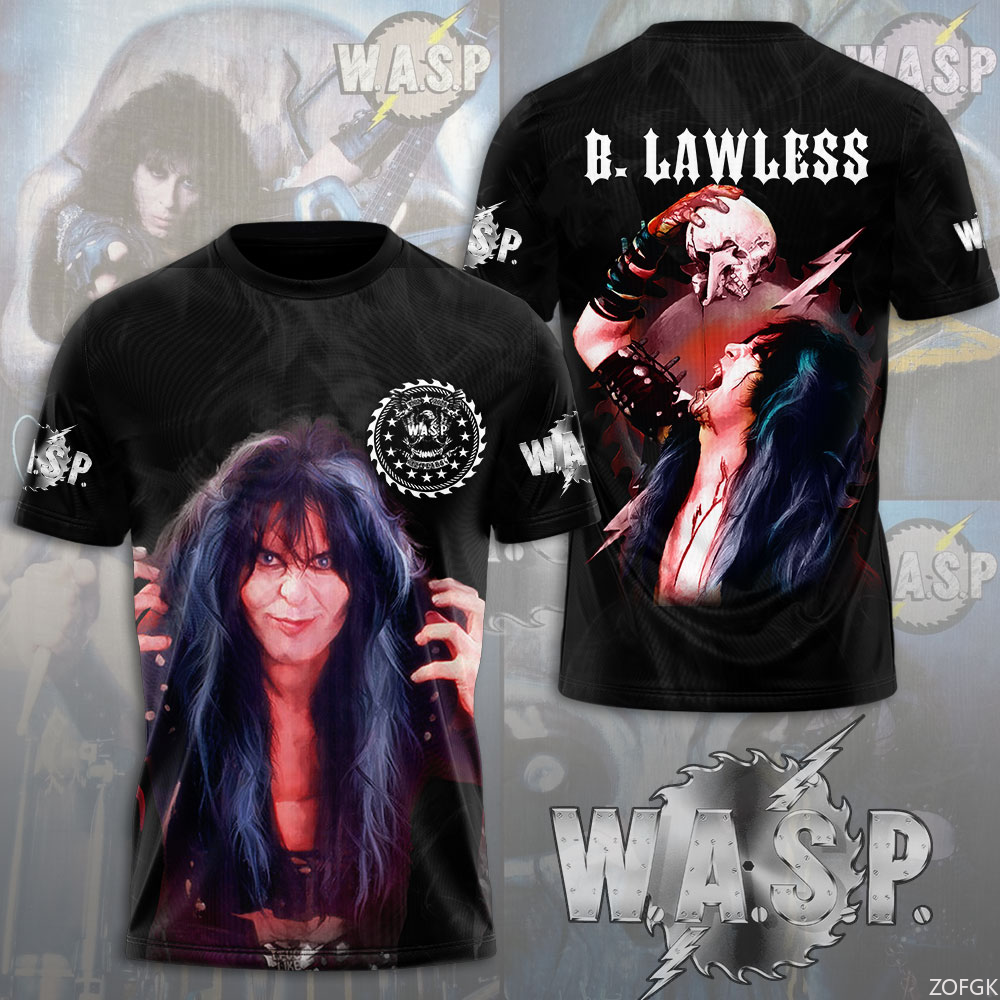 W.A.S.P Rock 3D Printing T-shi - Men'S Fashion Y2K ulasan dan harga