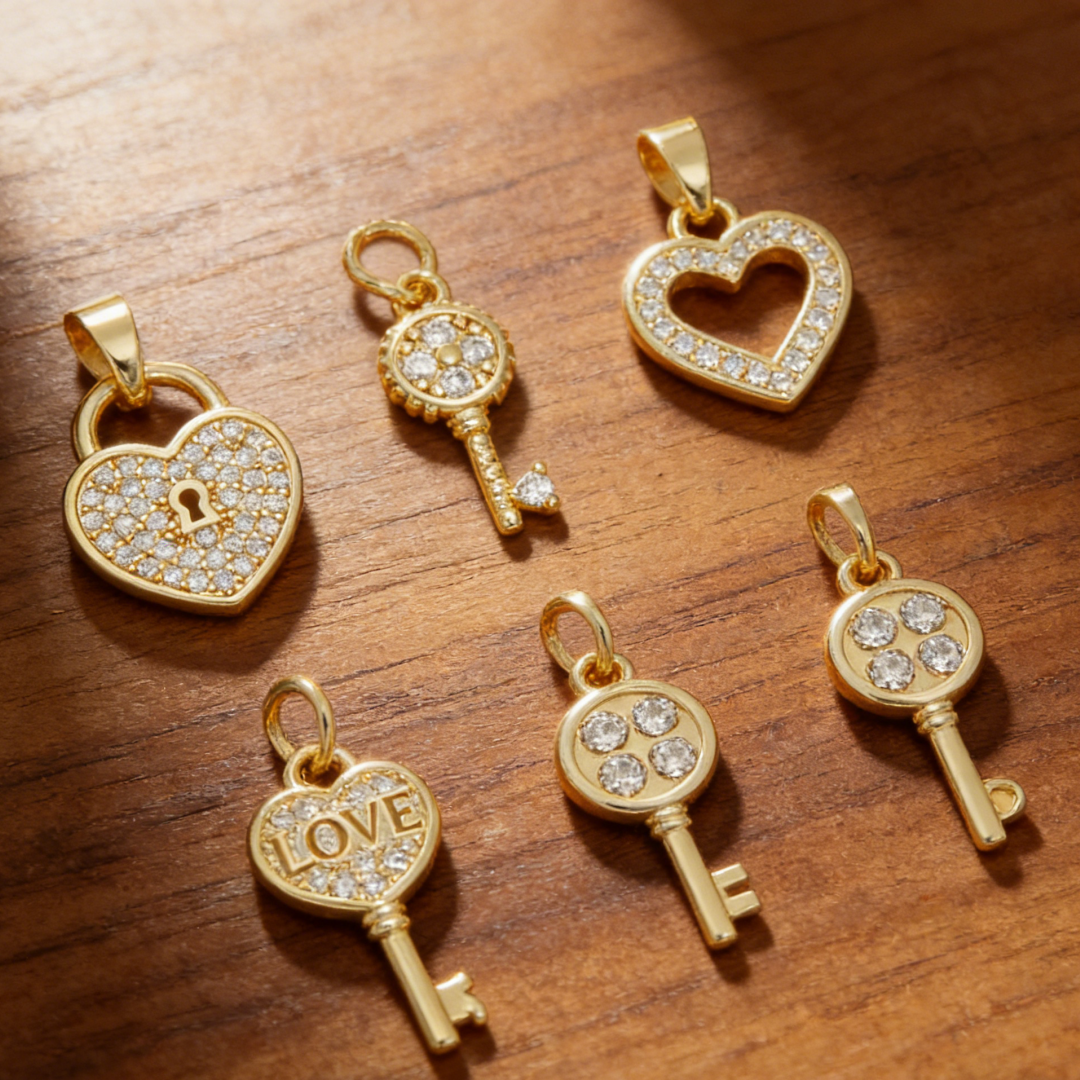 4Pcs Pendants Brass Cubic Zirc - Men'S Fashion Jewelry Bracelets ulasan dan harga