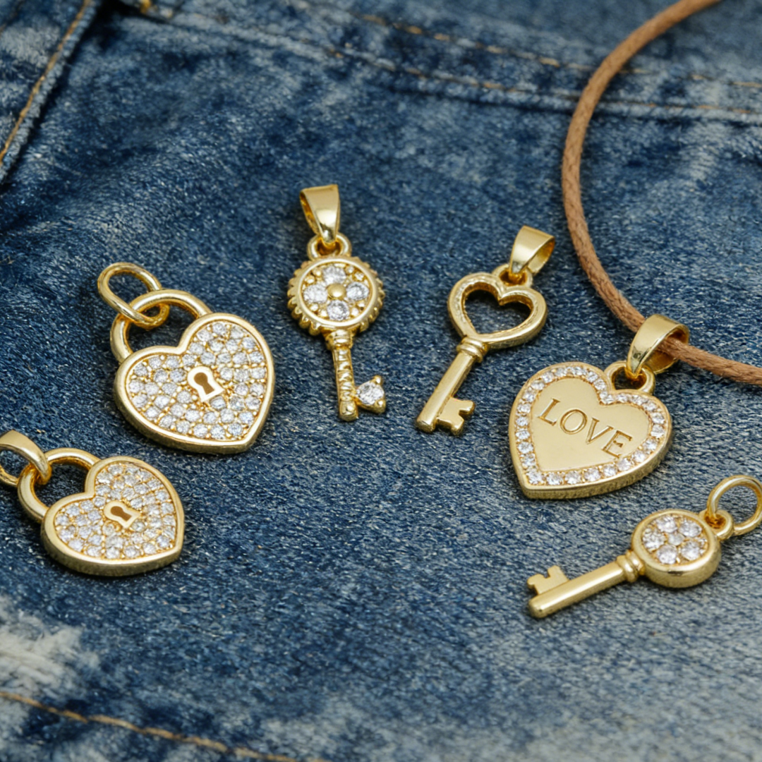 4Pcs Pendants Brass Cubic Zirc - Men'S Fashion Jewelry Bracelets ulasan dan harga