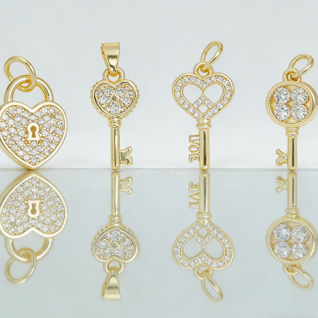 4Pcs Pendants Brass Cubic Zirc - Men'S Fashion Jewelry Bracelets ulasan dan harga