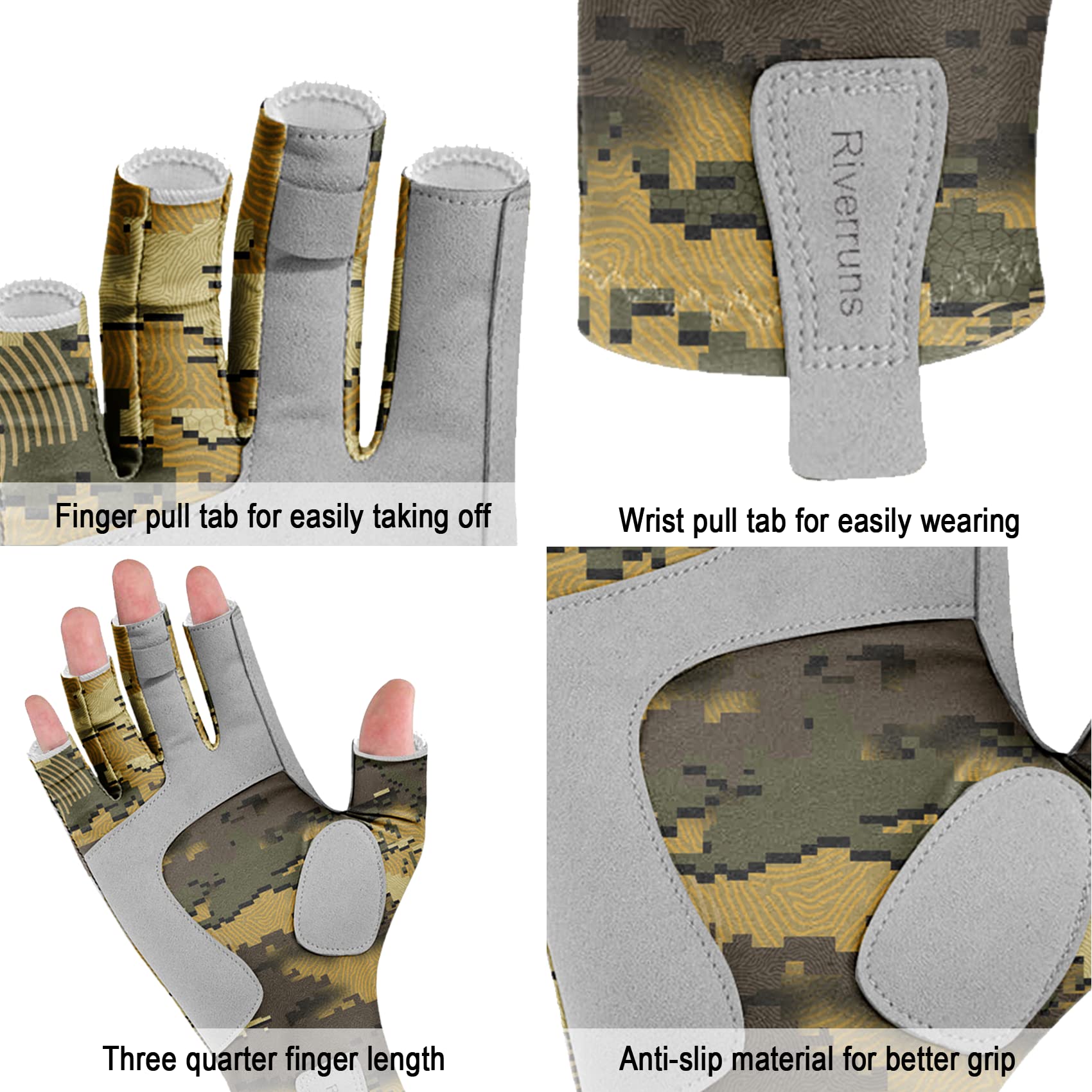 Riverruns Fingerless Fishing G - Men'S Fashion Gloves ulasan dan harga