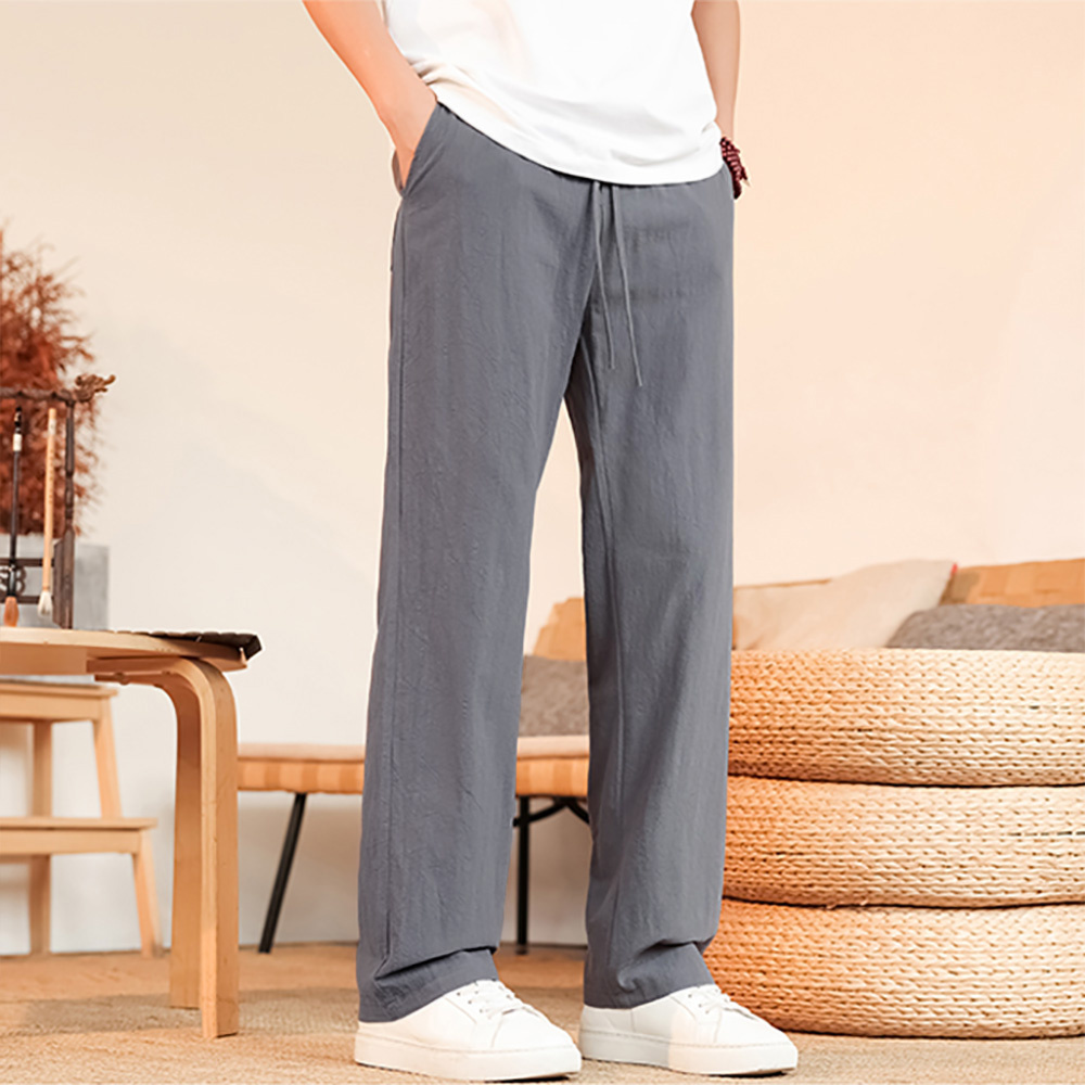Men's Cotton Linen Pants Breat - Men'S Fashion Linen Pants ulasan dan harga