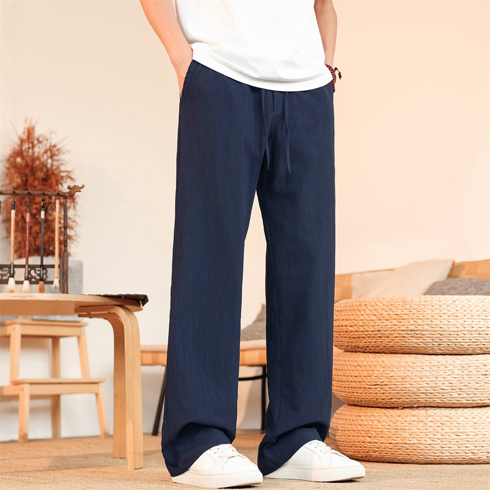 Men's Cotton Linen Pants Breat - Men'S Fashion Linen Pants ulasan dan harga