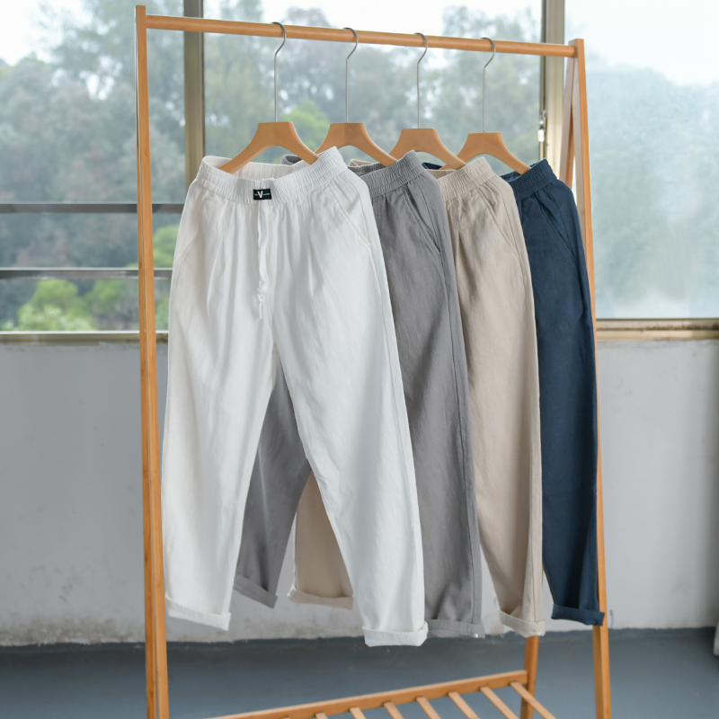New Designer Cotton Linen Casu - Men'S Fashion Linen Pants ulasan dan harga