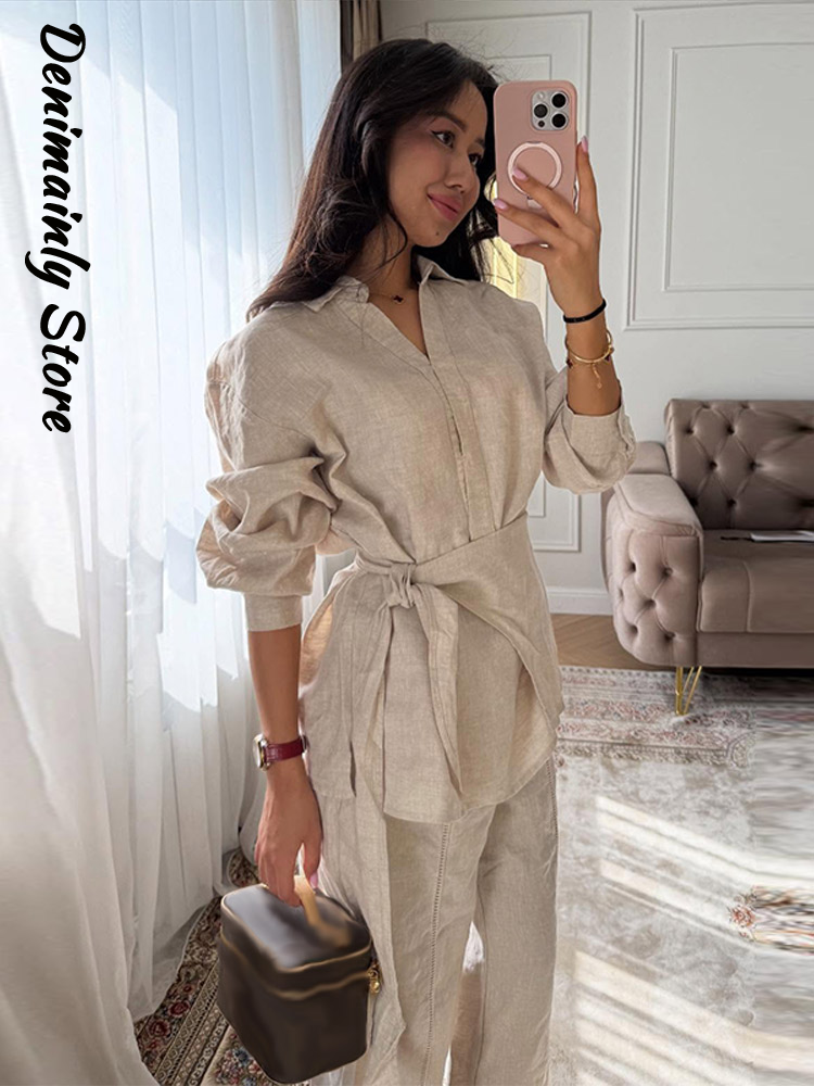 Casual Women's Linen Pants Set - Men'S Fashion Linen Pants ulasan dan harga