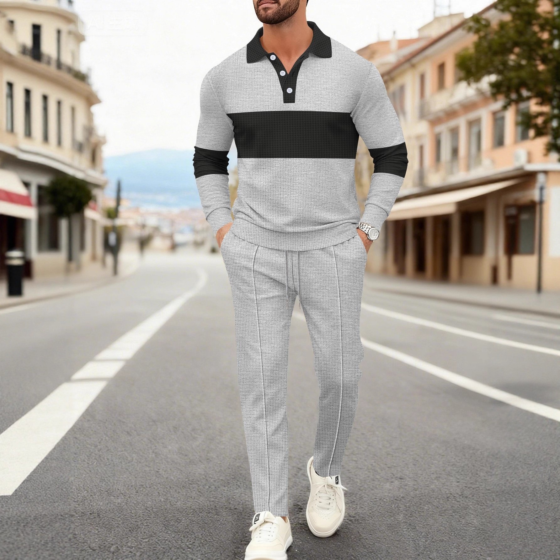 Men's Fashion 2-Piece Outfit W - Men'S Fashion Polo ulasan dan harga