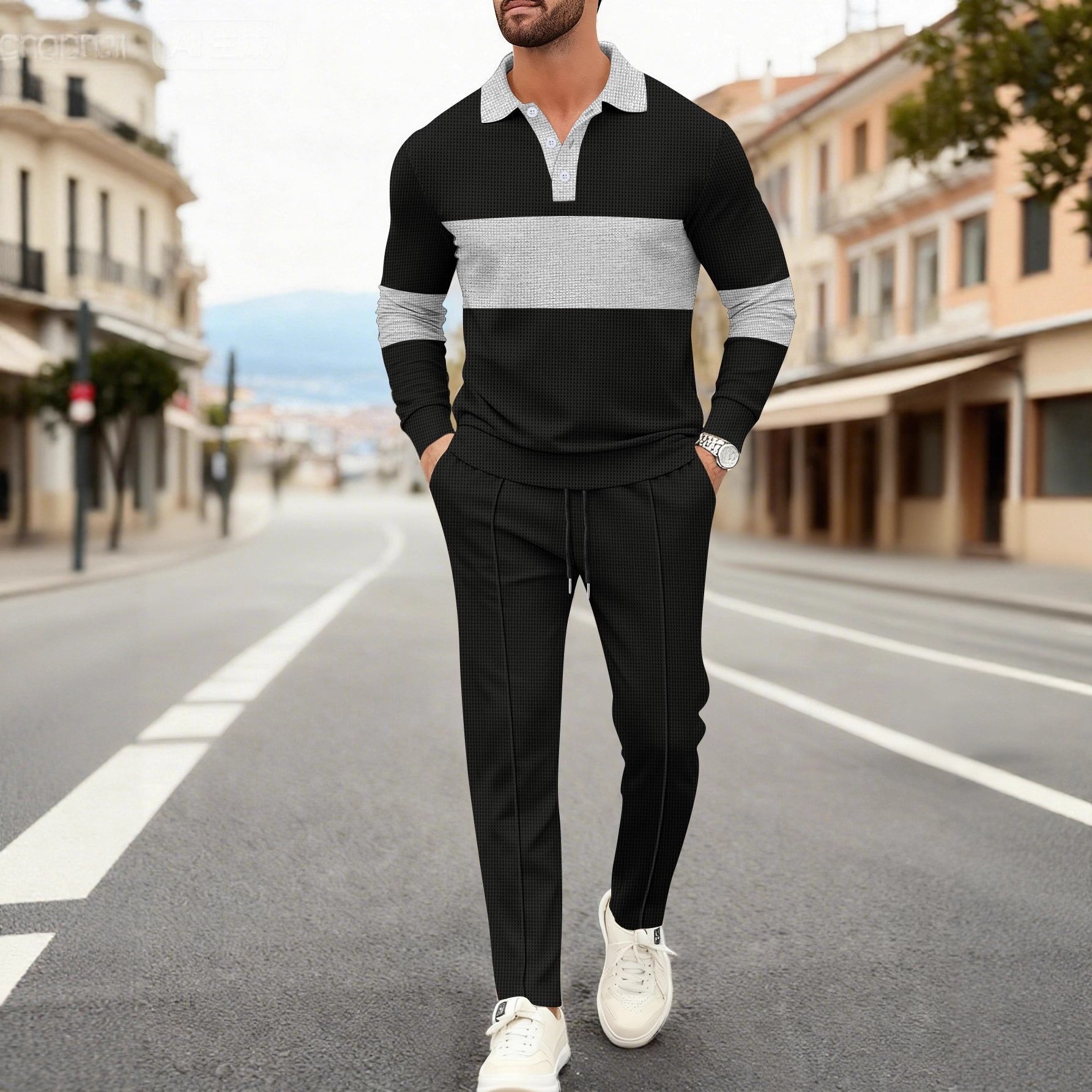 Men's Fashion 2-Piece Outfit W - Men'S Fashion Polo ulasan dan harga