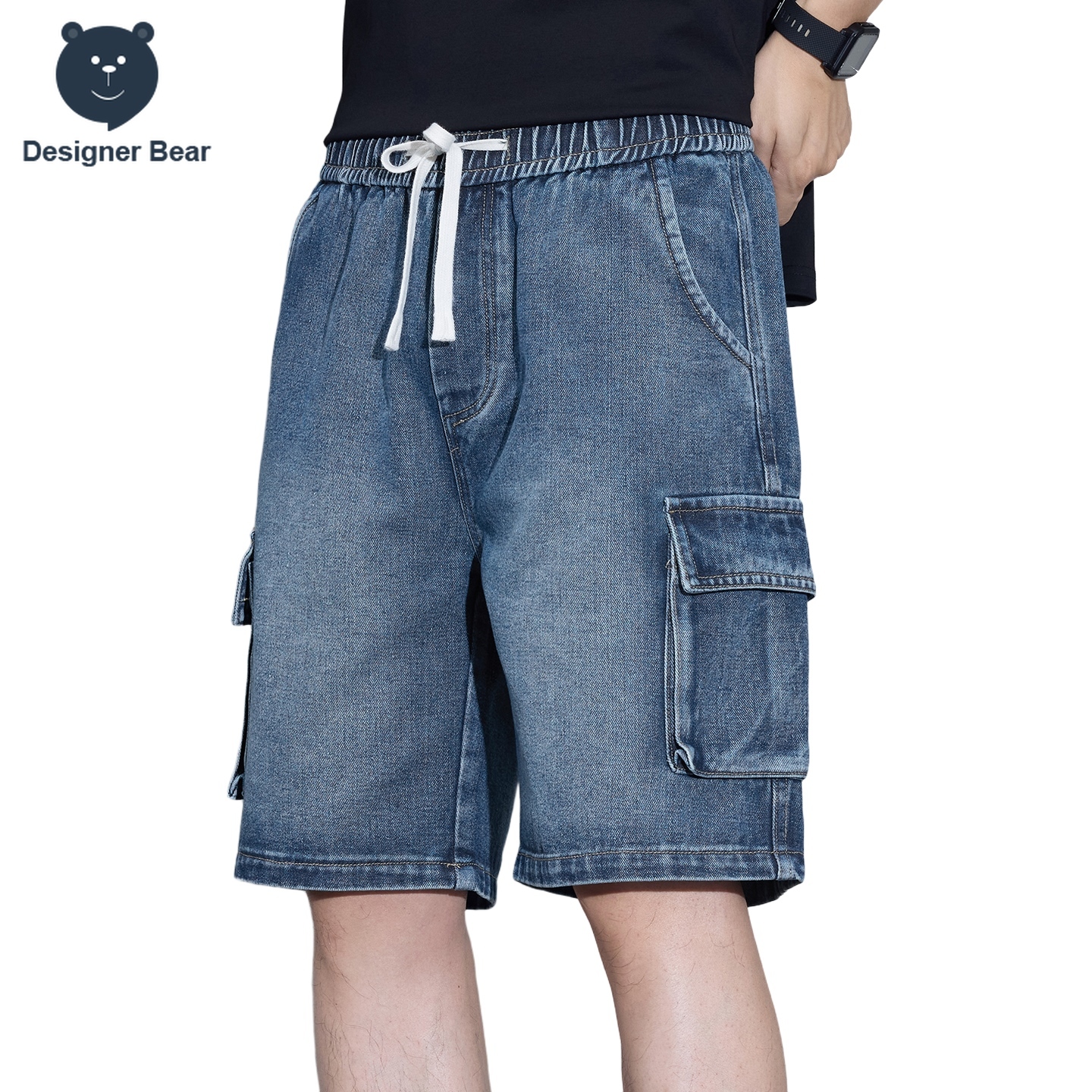 Men's Multi-Pocket Cargo Denim - Men'S Fashion Linen Pants ulasan dan harga