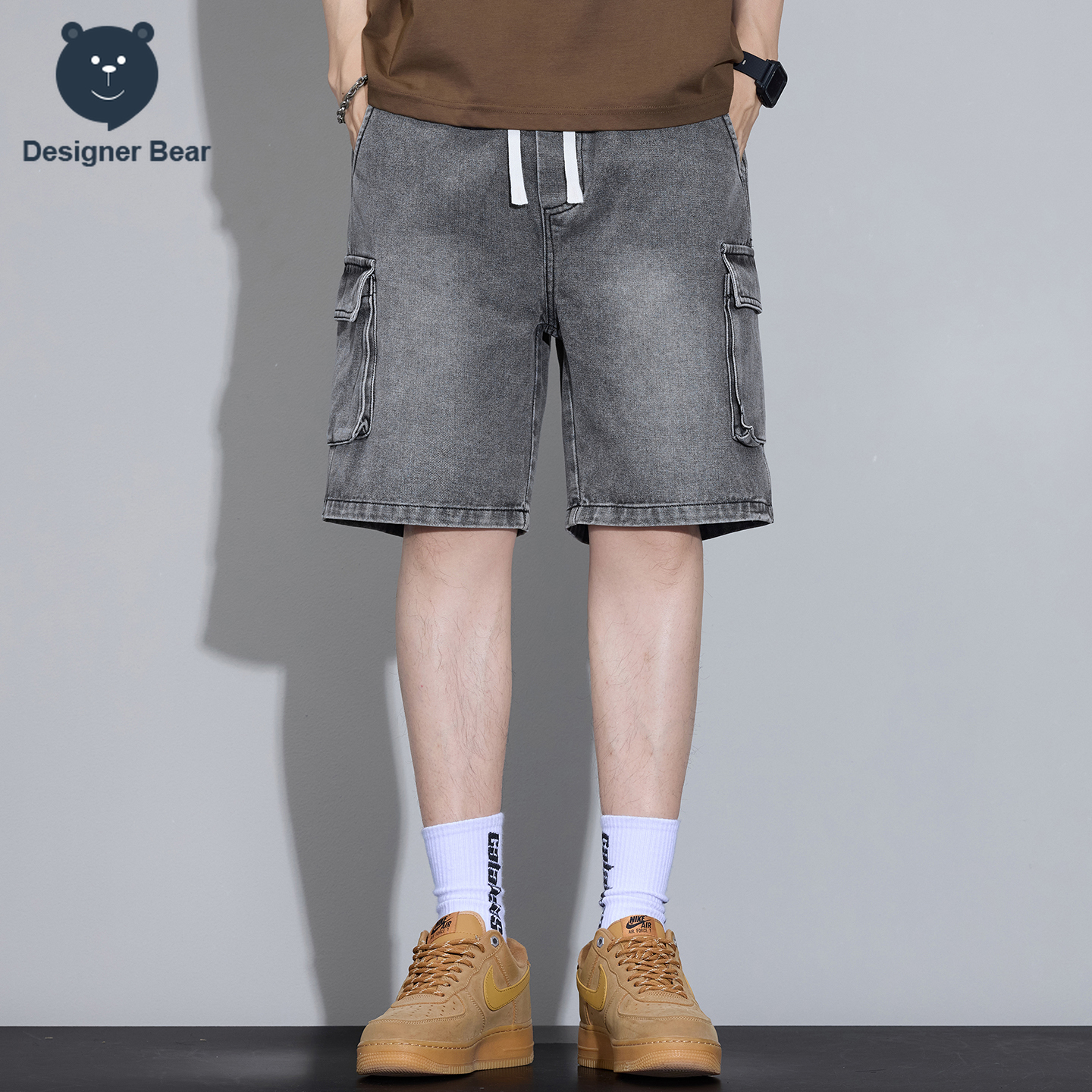 Men's Multi-Pocket Cargo Denim - Men'S Fashion Linen Pants ulasan dan harga