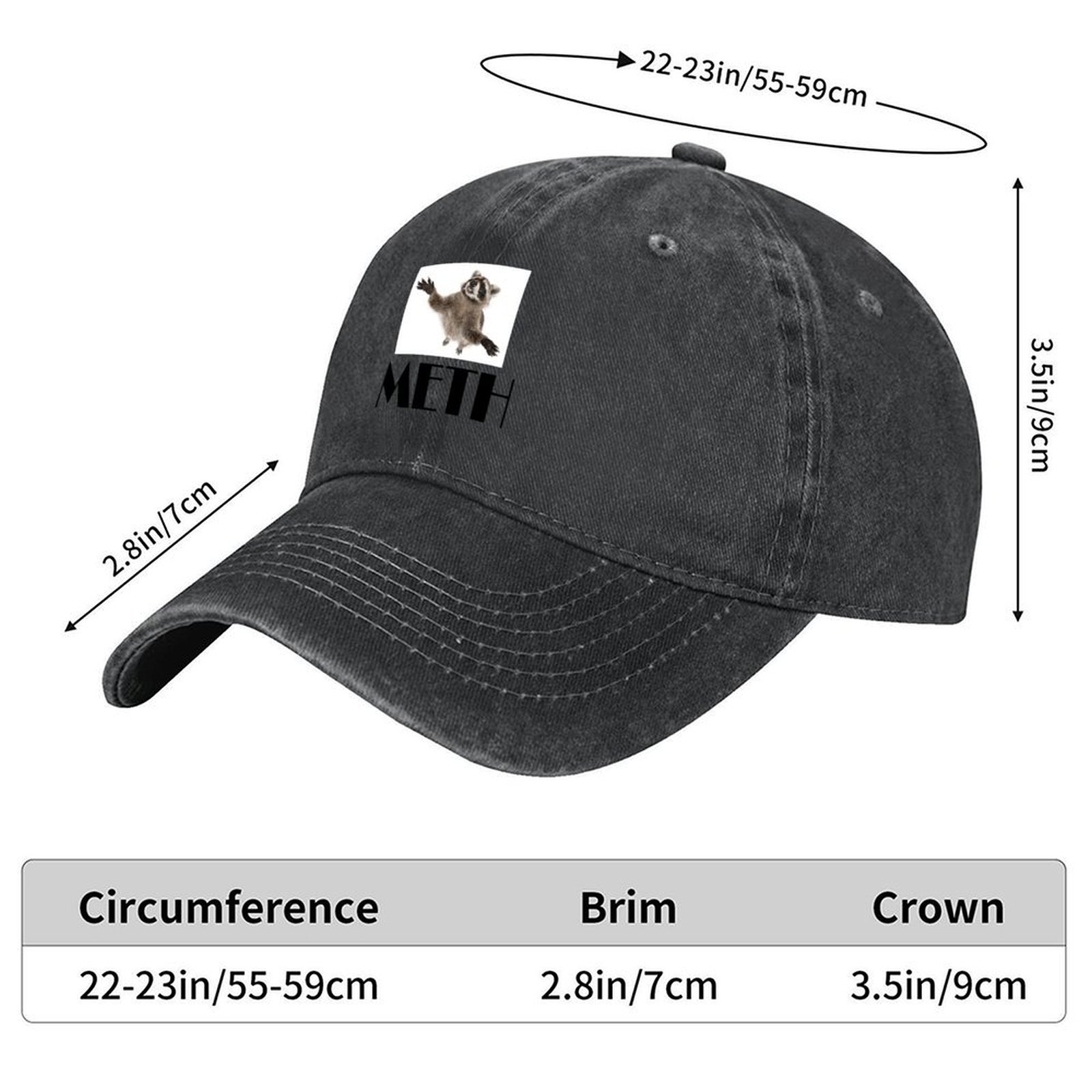 Meth raccoon Baseball Cap Luxu - Men'S Fashion Outlets ulasan dan harga