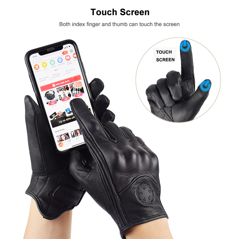 Suomy Vinatge Goatskin Motorcy - Men'S Fashion Gloves ulasan dan harga