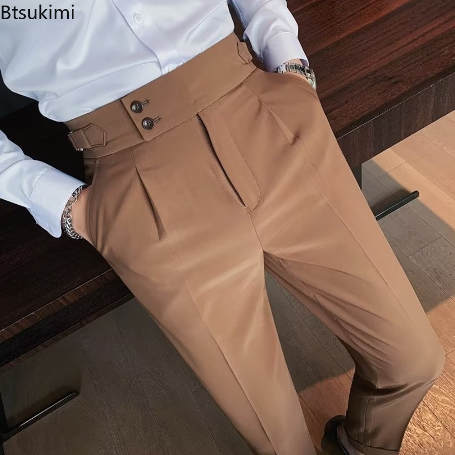 New 2026 Men's Solid Color Sui - Men'S Fashion Linen Pants ulasan dan harga