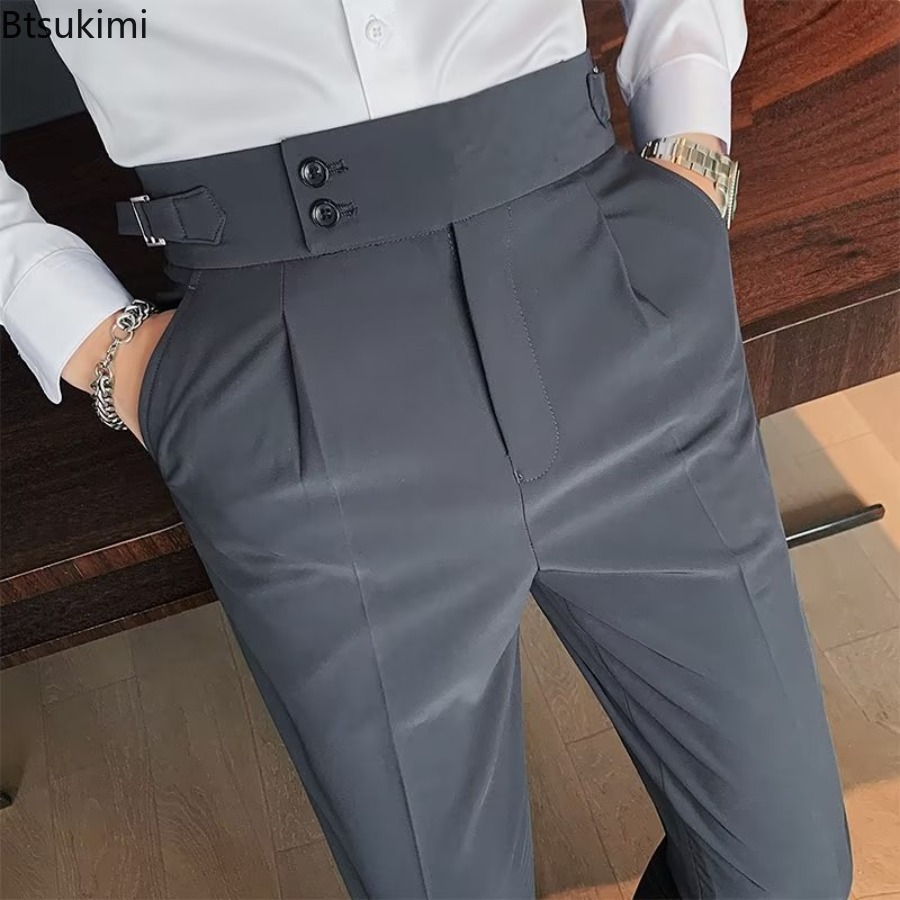 New 2026 Men's Solid Color Sui - Men'S Fashion Linen Pants ulasan dan harga