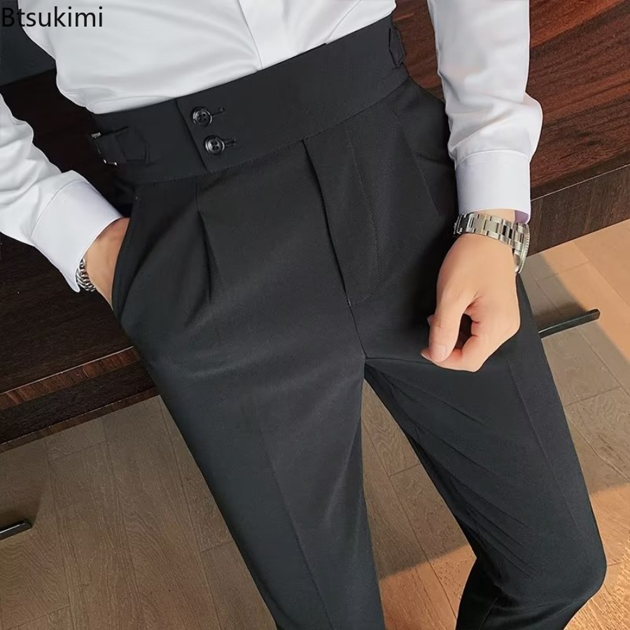 New 2026 Men's Solid Color Sui - Men'S Fashion Linen Pants ulasan dan harga