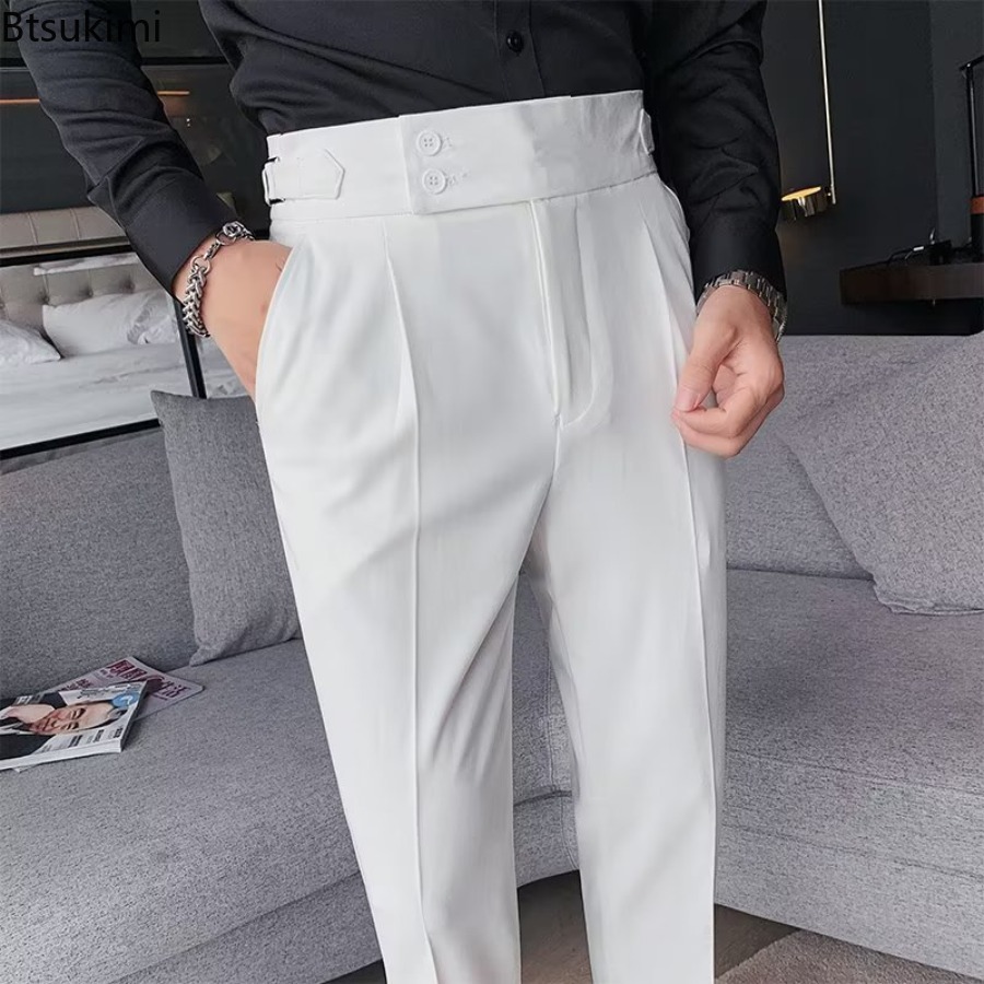 New 2026 Men's Solid Color Sui - Men'S Fashion Linen Pants ulasan dan harga