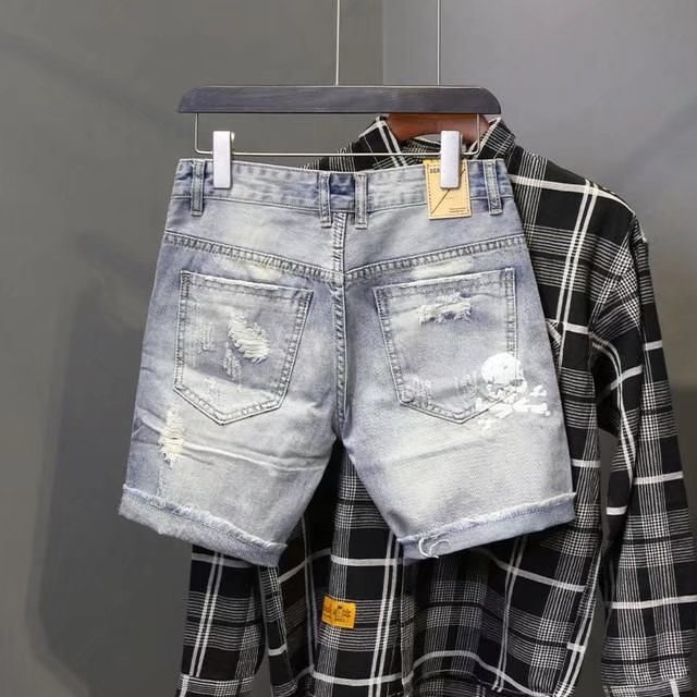 Summer Men's Worn Bead Hole Be - Men'S Fashion Linen Pants ulasan dan harga